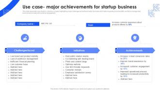 Use Case Major Achievements For Startup Business