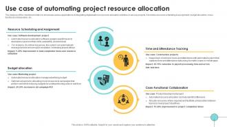 Use Case Of Automating Project Resource Allocation Navigating The Digital Project Management PM SS