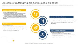 Use Case Of Automating Project Resource Digital Project Management Navigation PM SS V