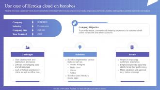 Use Case Of Heroku Cloud On Bonobos Heroku Saas Platform Implementation CL SS
