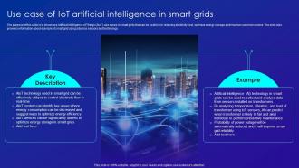 Use Case Of IOT Artificial Intelligence In Smart Grids Merging AI And IOT