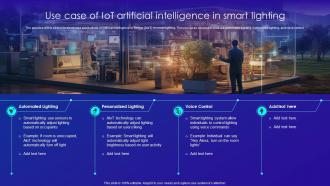 Use Case Of IOT Artificial Intelligence In Smart Lighting Merging AI And IOT