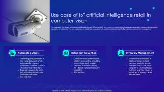 Use Case Of IOT Artificial Intelligence Retail In Computer Vision Merging AI And IOT
