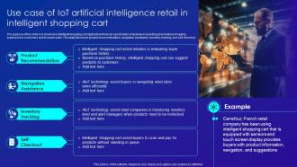 Use Case Of IOT Artificial Intelligence Retail In Intelligent Shopping Cart Merging AI And IOT