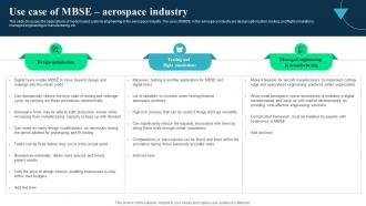 Use Case Of MBSE Aerospace Industry Integrated Modelling And Engineering