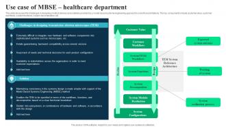 Use Case Of MBSE Healthcare Department Integrated Modelling And Engineering