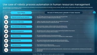 Use Case Of Robotic Process Automation In Human Resources Management Ppt Gallery Graphic Tips