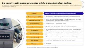Use Case Of Robotic Process Automation In Robotic Process Automation Implementation