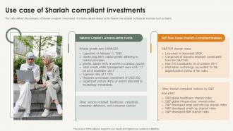 Use Case Of Shariah Compliant Investments Shariah Compliance In Islamic Banking Fin SS