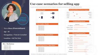 Use Case Scenarios For Selling App Shopping App Development