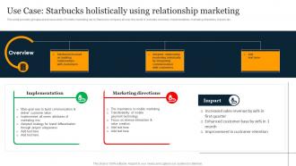 Use Case Starbucks Holistically Using Holistic Business Integration For Providing MKT SS V