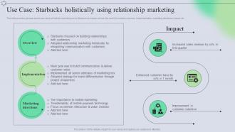 Use Case Starbucks Holistically Using Relationship Marketing Complete Guide Of Holistic MKT SS V