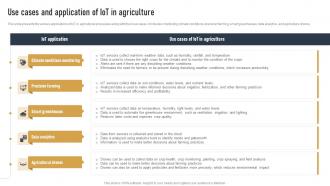 Use Cases And Application Of IOT In Agriculture Impact Of IOT On Various Industries IOT SS