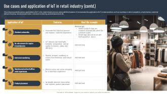 Use Cases And Application Of IOT In Retail Industry Impact Of IOT On Various Industries IOT SS Good Visual