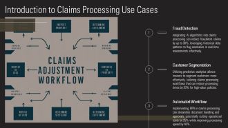 Use Cases For Claims Processing In Insurance PPT Summary AT Informative Colorful
