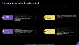 Use Cases For Merative Healthcare Tool Application Of Artificial Intelligence AI SS V