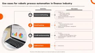 Use Cases For Robotic Process Automation In Finance Industry