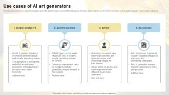 Use Cases Of AI Art Generators Comprehensive Guide On AI ChatGPT SS V