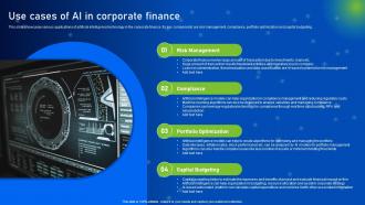 Use Cases Of AI In Corporate Finance How AI Is Revolutionizing Finance Industry AI SS