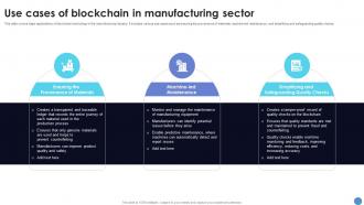 Use Cases Of Blockchain In Manufacturing Sector What Is Blockchain Technology BCT SS V