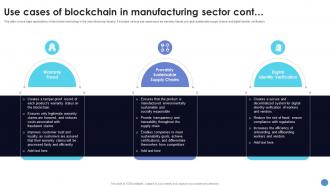 Use Cases Of Blockchain In Manufacturing Sector What Is Blockchain Technology BCT SS V Captivating Adaptable
