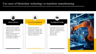 Use Cases Of Blockchain Technology To Transform Enabling Smart Production DT SS