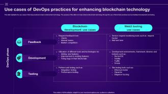 Use Cases Of Devops Practices For Enhancing Blockchain Technology