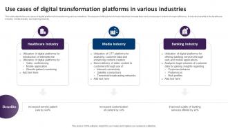 Use Cases Of Digital Transformation Platforms In Various Industries