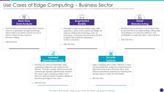 Use Cases Of Edge Computing Business Sector Distributed Information Technology