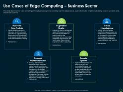 Use cases of edge computing business sector edge computing it