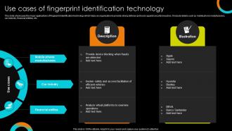 Use Cases Of Fingerprint Identification Technology