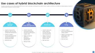 Use Cases Of Hybrid Blockchain Architecture What Is Blockchain Technology BCT SS V