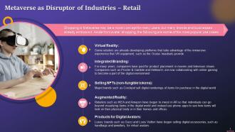 Use Cases Of Metaverse In Retail Industry Training Ppt