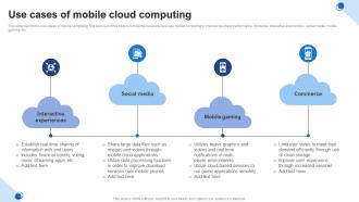 Use Cases Of Mobile Cloud Computing