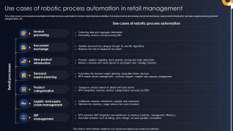 Use Cases Of Robotic Process Automation In Retail Developing RPA Adoption Strategies
