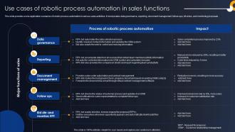 Use Cases Of Robotic Process Automation In Sales Developing RPA Adoption Strategies