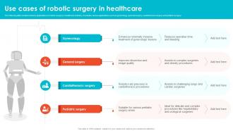 Use Cases Of Robotic Surgery In Healthcare Embracing Digital Transformation In Medical TC SS