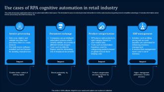 Use Cases Of RPA Cognitive Automation In Retail Industry