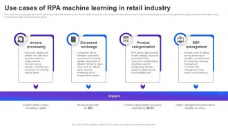 Use Cases Of Rpa Machine Learning In Retail Industry