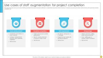 Use Cases Of Staff Augmentation For Project Completion