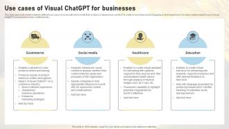 Use Cases Of Visual ChatGPT For Businesses Comprehensive Guide On AI ChatGPT SS V