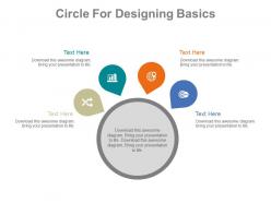 Use circle for designing basics flat powerpoint design