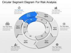 Use circular segment diagram for risk analysis powerpoint template