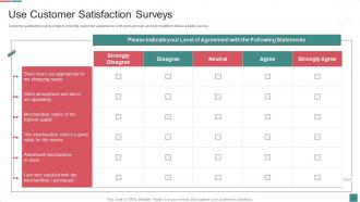 Use Customer Satisfaction Surveys Guide To B2c Digital Marketing Activities Ppt Slides Graphics Example