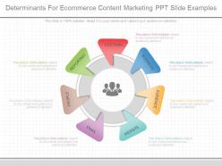 Use determinants for ecommerce content marketing ppt slide examples