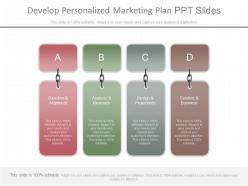 Use develop personalized marketing plan ppt slides