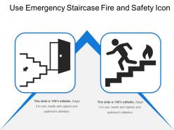 Use emergency staircase fire and safety icon