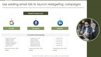 Use Existing Email Lists To Launch Retargeting Campaigns B2B Digital Marketing Playbook