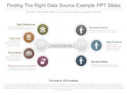 Use finding the right data source example ppt slides