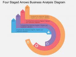 Use four staged arrows business analysis diagram flat powerpoint design